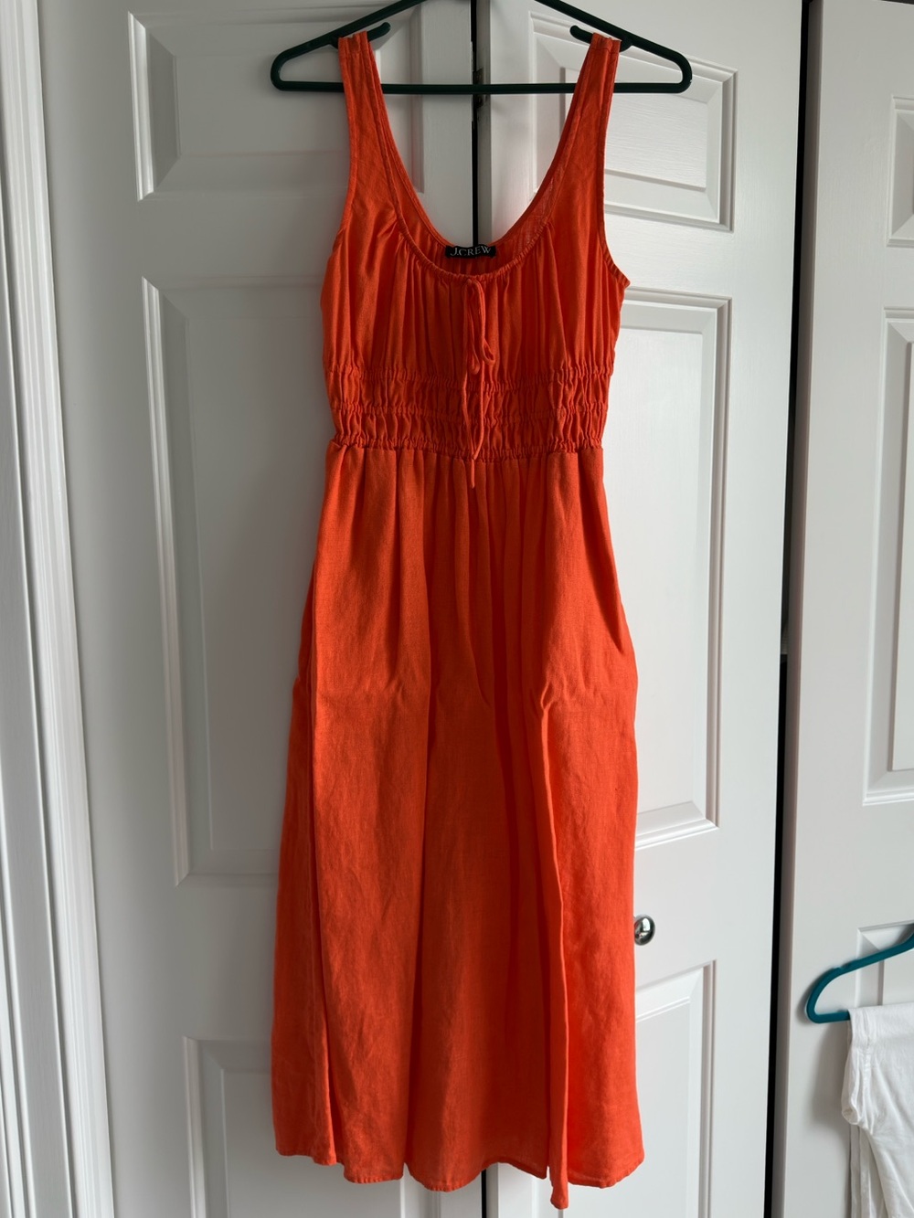 J.Crew Orange Sleeveless Linen Midi/ Maxi Dress | Women’s XS
